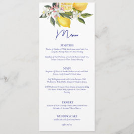 Menu Casamento mediterrânico Elegant Lemon