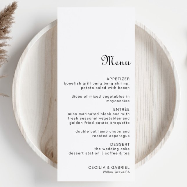 Menu Casamento Minimalista (Criador carregado)