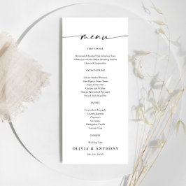 Menu Casamento Minimalista