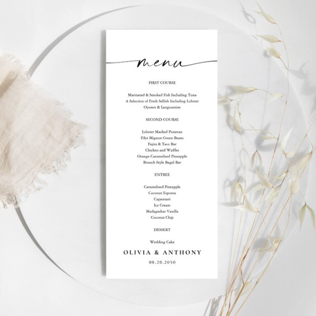 Menu Casamento Minimalista (Criador carregado)