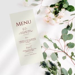 Menu Casamento Minimalista de Canyon Rosa