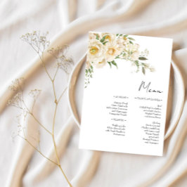 Menu Casamento Minimalista de Ivory Bliss