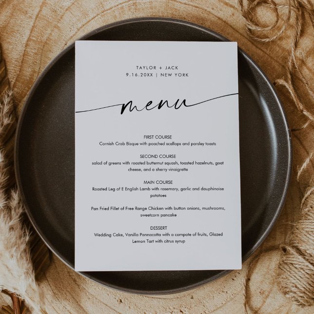 Menu Casamento Minimalista de KAIA (Criador carregado)