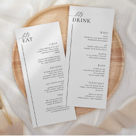 Menu Casamento Minimalista e Menu Bebidas LAYLA