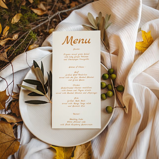 Menu Casamento Minimalista Elegante (Criador carregado)
