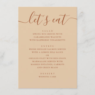 Menu Casamento Minimalista | Jantar Moderno com Areia d