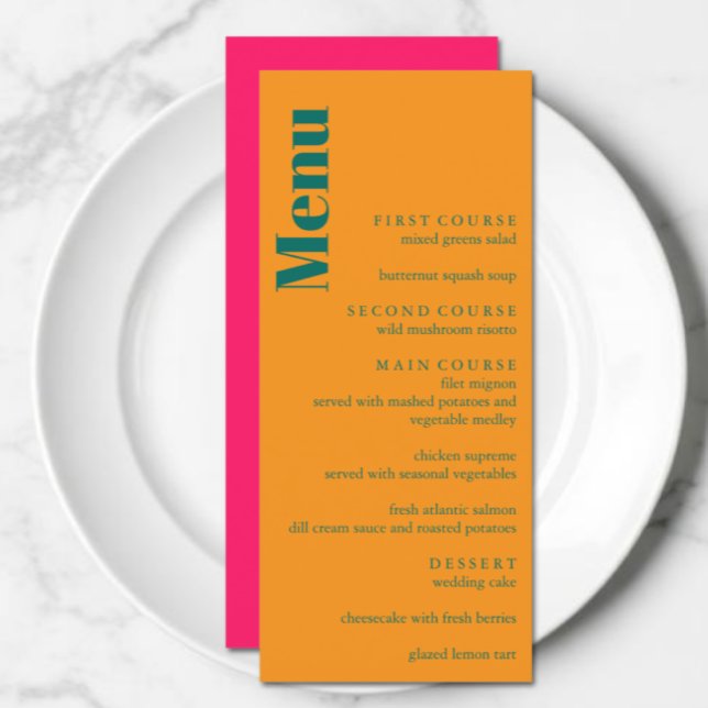 Menu Casamento Minimalista Misto e Combinado com Nascer (Criador carregado)