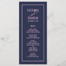 Casamento Minimalista Moderno Azul Marinho Rosa