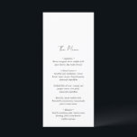 Menu Casamento Minimalista Moderno Negro e Branco<br><div class="desc">Menu moderno de casamento com um layout simples e minimalista.</div>