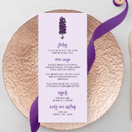 Menu Casamento Minimalista Purple Larkspur