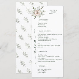 Menu Casamento Minimalista Rústico com Abóbora em Aquar