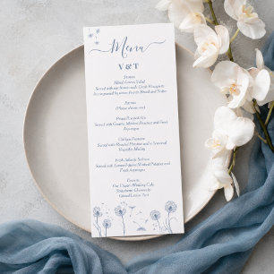 Menu Casamento Minimalista Simples de Flor Silvestre