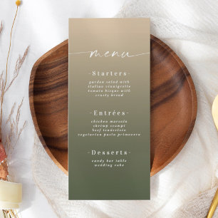 Menu Casamento Mínimo de Monstera Verde e Amarelo