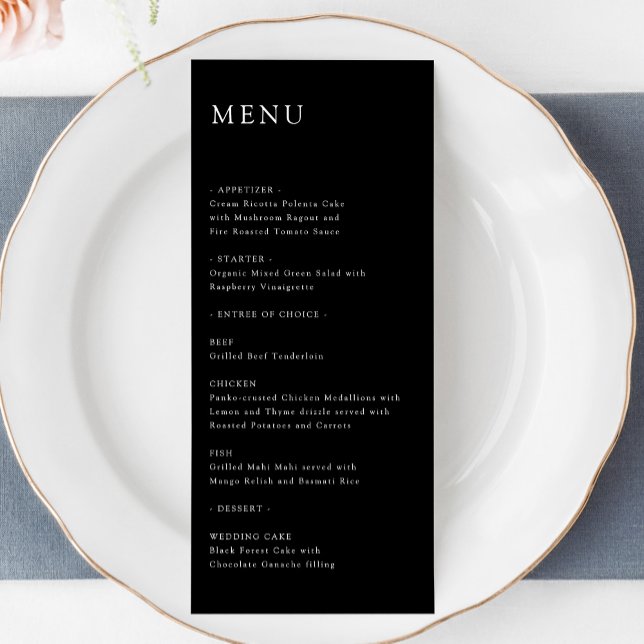 Menu Casamento Mínimo do Eterno Elegante Moderno P (Criador carregado)