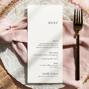 Menu Casamento Mínimo e elegante