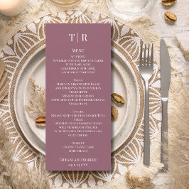 Menu Casamento Mínimo Elegante Pink