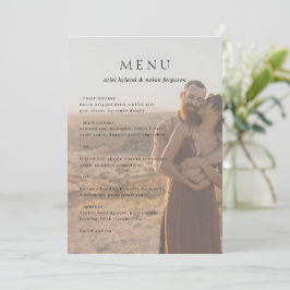 Menu Casamento Moderno com Foto Limpa
