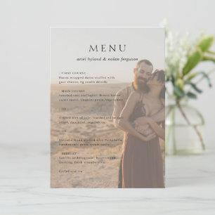 Menu Casamento Moderno com Foto Limpa