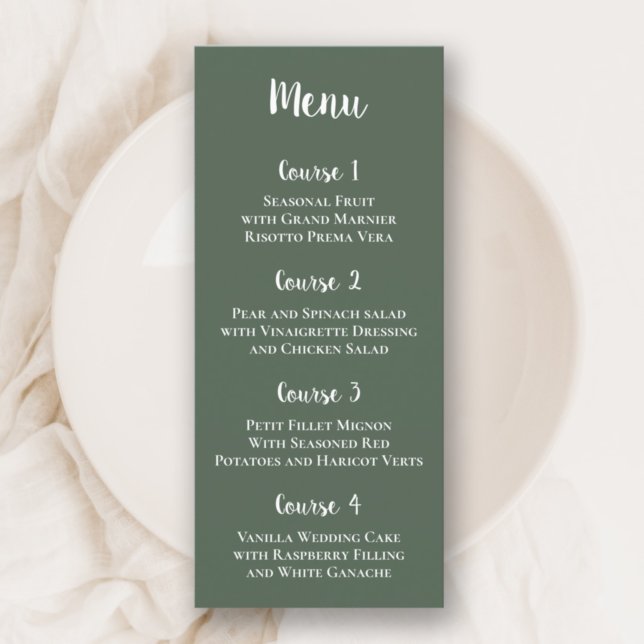 Menu Casamento Moderno da Caligrafia Simples (Criador carregado)