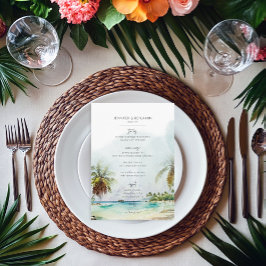 Menu Casamento Moderno da Cena de Praia das Palmeiras T