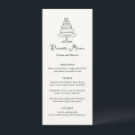 Menu Casamento Moderno de Bolo de Mão Desenhada<br><div class="desc">Menus modernos de casamento com minha mão desenhada.</div>