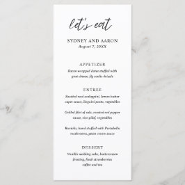 Menu Casamento Moderno de Sydney
