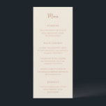 Menu Casamento Moderno dos Neutrais da Terra Elegante<br><div class="desc">Menus de casamento elegantes com um simples design com roteiros e fontes serif.</div>
