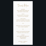 Menu Casamento Moderno Dourado Minimalista<br><div class="desc">Menu moderno de casamento dourado falso com um design simples com o cabeçalho em uma tipografia de script elegante e seu menu em uma fonte minimalista sans serif. Este cardápio chic do casamento funciona bem com qualquer estilo de casamento.</div>