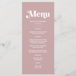 Menu Casamento Moderno em Rosa Poeirento