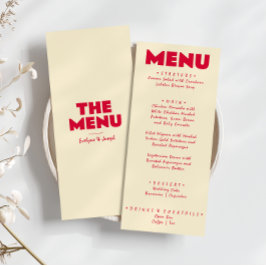 Menu Casamento Moderno Funky Negrito Colorido e Colorid