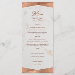 Menu Casamento Moderno Geométrico com Mármore e Caligra