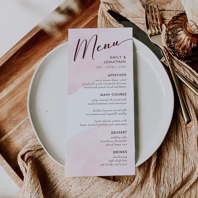 Menu Casamento Moderno Minimalista (Criador carregado)