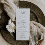 Menu Casamento Moderno Minimalista do KRISTEN<br><div class="desc">Minimalista moderno do KRISTEN,  Janto,  doodle,  menu de casamento.</div>