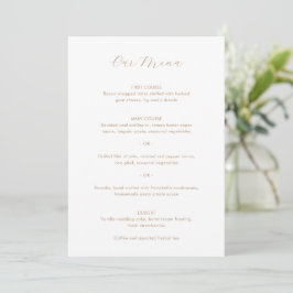Menu Casamento moderno minimalista em taupe