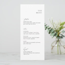Menu Casamento Moderno Preto e Branco Limpo