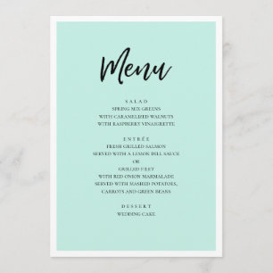 Menu Casamento moderno. Script minimalista simples
