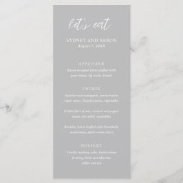 Menu Casamento Moderno Sydney Gray