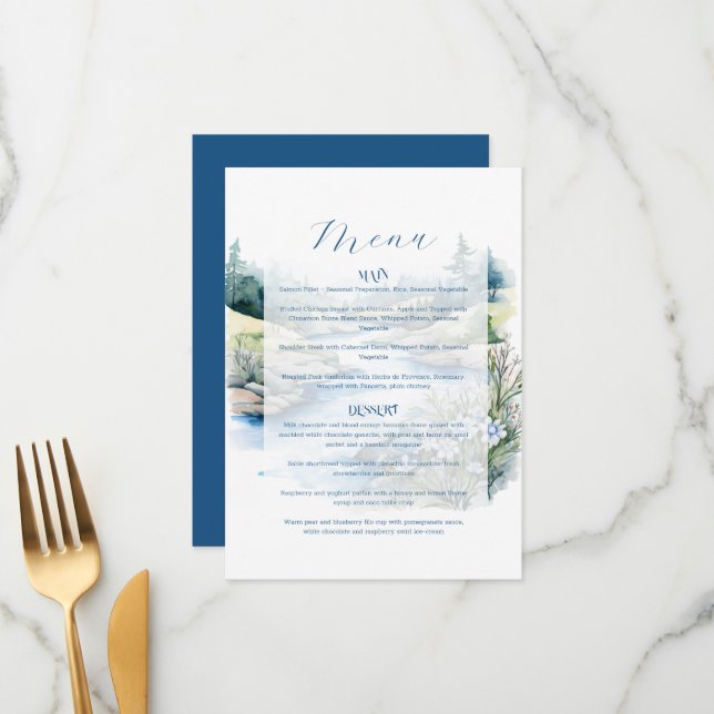 Menu Casamento na Montanha Nebulosa (Frente/Verso In Situ)