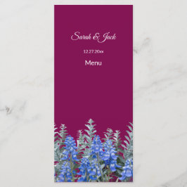 Menu Casamento no inverno brilhante com Bluebonnet