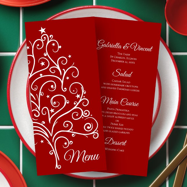 Menu Casamento no inverno da Árvore de Natal Verme (Criador carregado)