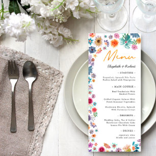 Menu Casamento no Jardim de Flores Silvestres Botânico
