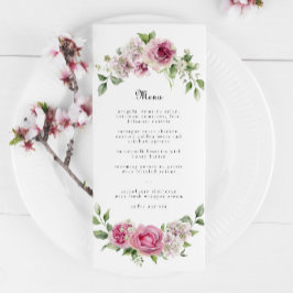 Menu Casamento ou Aniversário do Arch Floral Rosa Rosa 