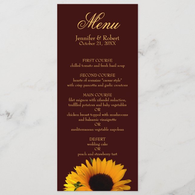 menu casamento outono (Frente)