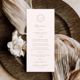 Menu Casamento outono Boho Cream e Terracotta