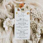 Menu Casamento outono Russo<br><div class="desc">Estes Cartões de Menus de Casamento misturam-se lindamente com capas de sopa rústicas, adicionando um toque mágico e animador ao seu banquete de casamento. Elevem sua experiência de casamento — encantem seus convidados e criem memórias que durarão uma vida inteira. Correspondência de itens na nossa coleção de Casamentos outono Rustic...</div>