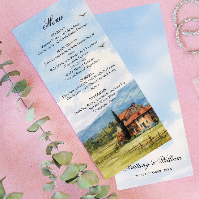 Menu Casamento Paisagem Natural no Campo Toscano  (Criador carregado)