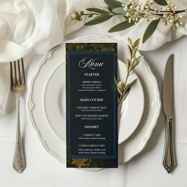 Menu Casamento Personalizado Elegante e eterno (Criador carregado)