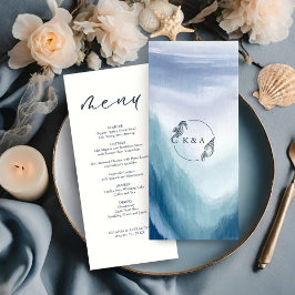 Menu Casamento por Monograma Marítimo no Oceano Atlânti