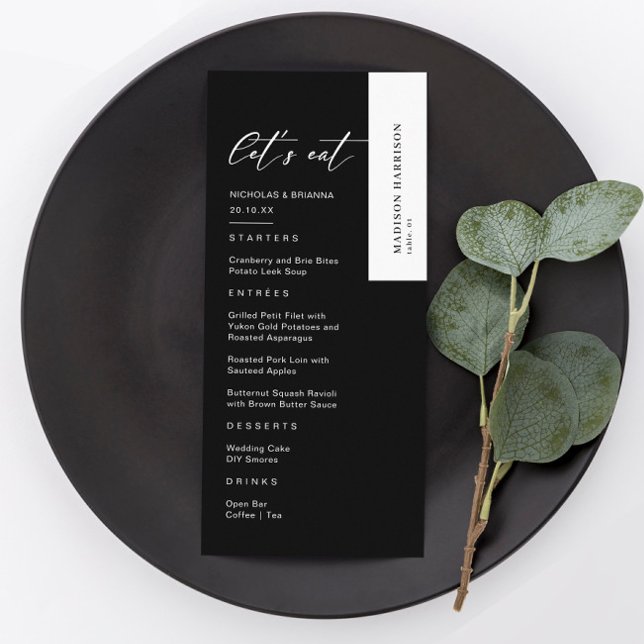 Menu Casamento Preto Clássico (Criador carregado)