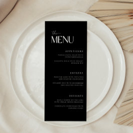 Menu Casamento Preto Moderno e Ousado